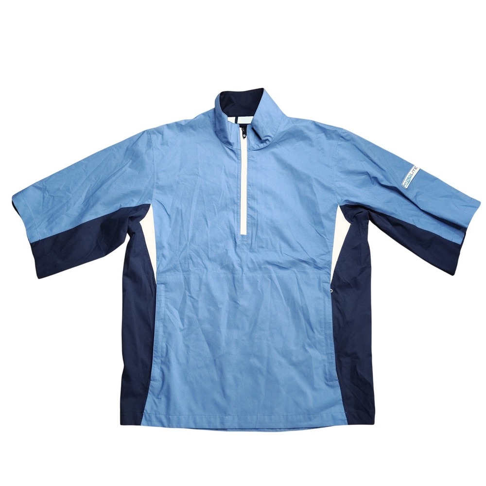 FootJoy DryJoys HydroLite Rain Shirt Mens Small Blue 1/4 Zip Golf Pullover